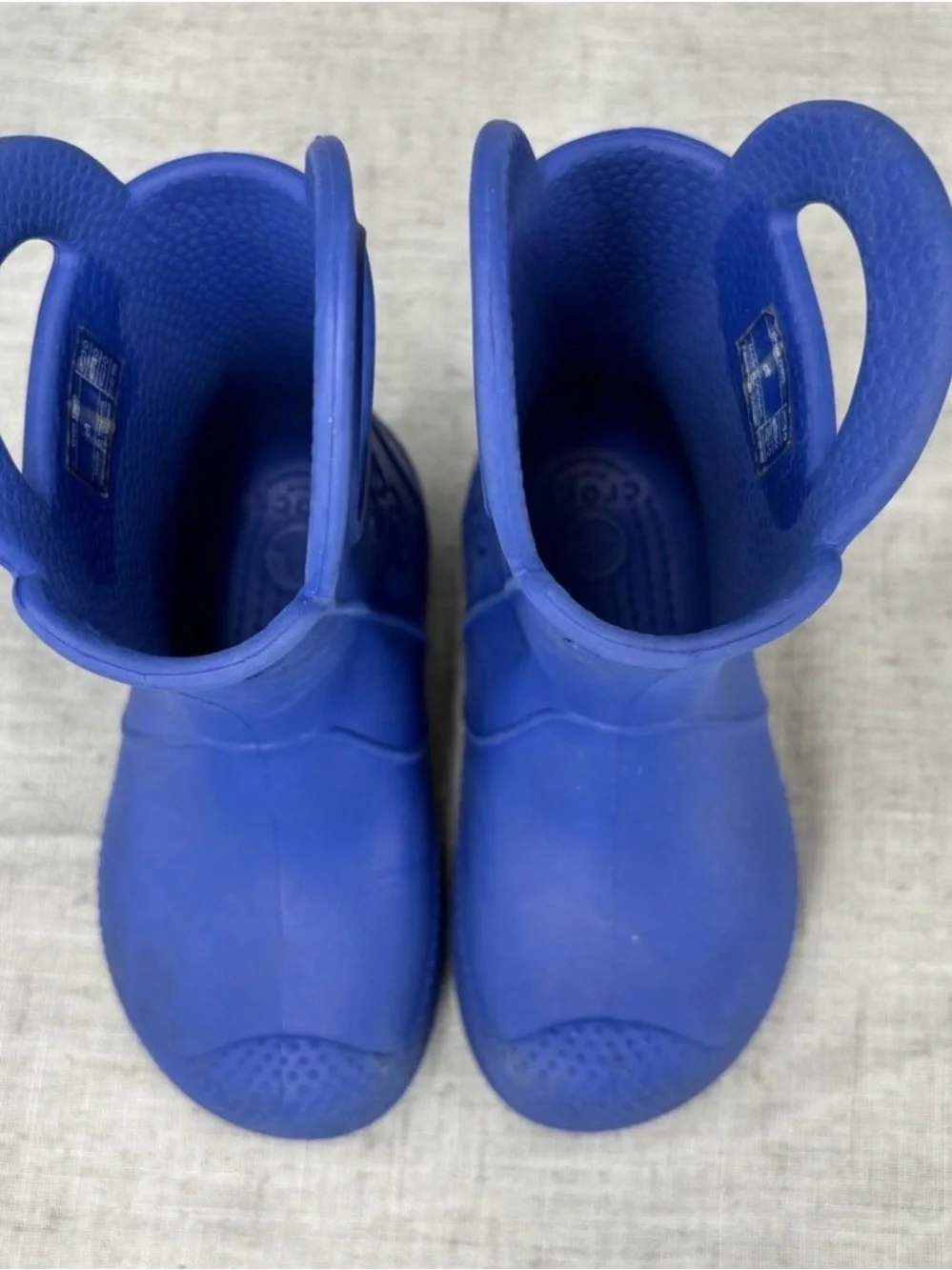 Crocs Kids’ Handle It Rain Boots Blue Pull On Waterproof Little Kids Size 8